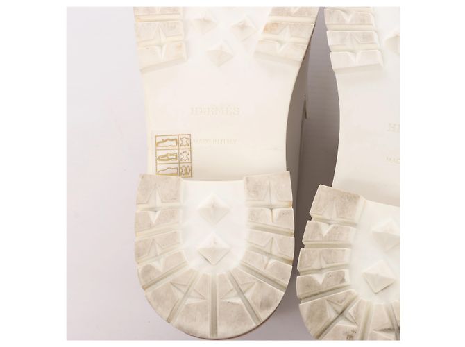 Hermès Ivy Leder-Loafer in White BR241141, Größe EU 38 Weiß - Ansicht 11