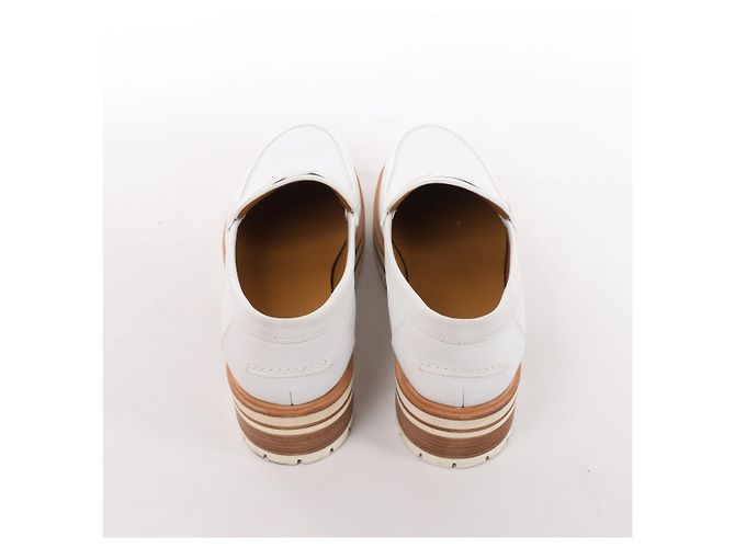 Hermès Ivy Leder-Loafer in White BR241141, Größe EU 38 Weiß - Ansicht 8