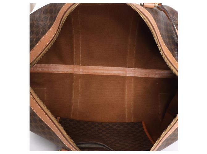 Triomphe Céline Borsa da viaggio Celine Macadam Boston PVC x Leather in marrone - vista 12