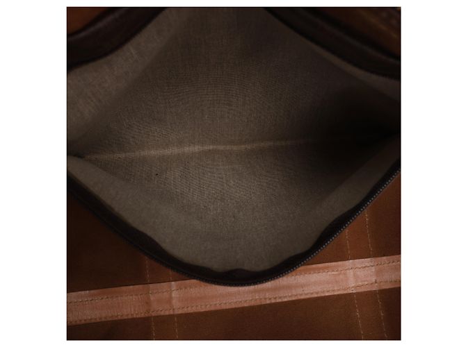 Triomphe Céline Borsa da viaggio Celine Macadam Boston PVC x Leather in marrone - vista 13