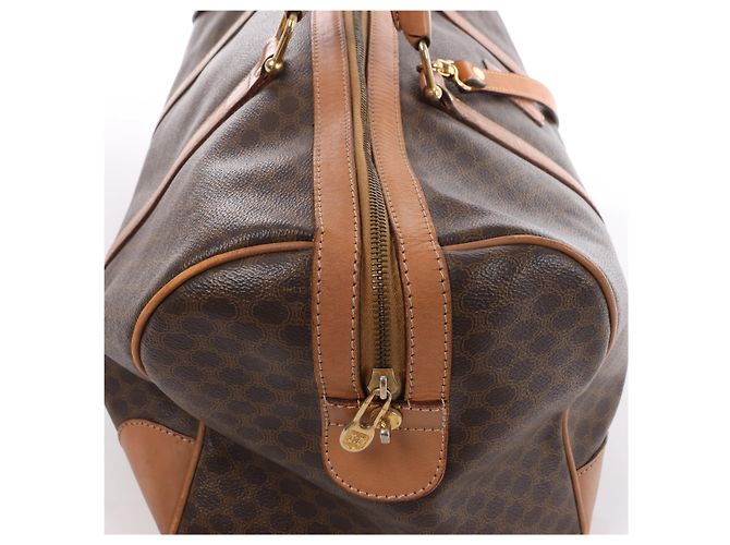Triomphe Céline Borsa da viaggio Celine Macadam Boston PVC x Leather in marrone - vista 4