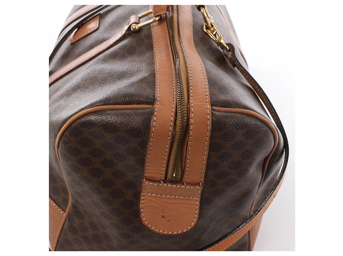 Triomphe Céline Borsa da viaggio Celine Macadam Boston PVC x Leather in marrone - vista 5