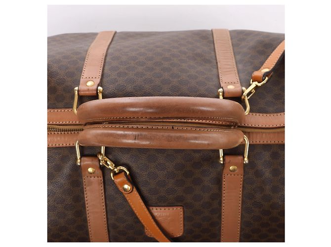 Triomphe Céline Borsa da viaggio Celine Macadam Boston PVC x Leather in marrone - vista 6