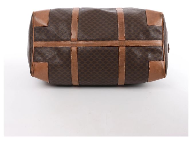 Triomphe Céline Borsa da viaggio Celine Macadam Boston PVC x Leather in marrone - vista 7