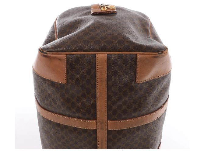 Triomphe Céline Borsa da viaggio Celine Macadam Boston PVC x Leather in marrone - vista 8