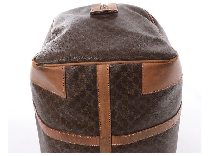 Triomphe Céline Borsa da viaggio Celine Macadam Boston PVC x Leather in marrone - vista 9