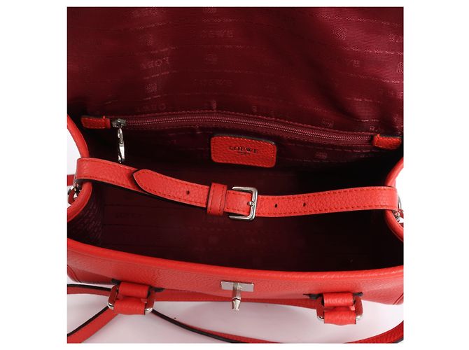 Borsa a mano 2Way in pelle Loewe Alamo 28 Orange Arancione - vista 12
