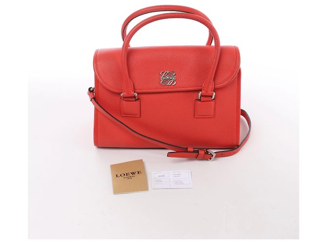 Borsa a mano 2Way in pelle Loewe Alamo 28 Orange Arancione - vista 14