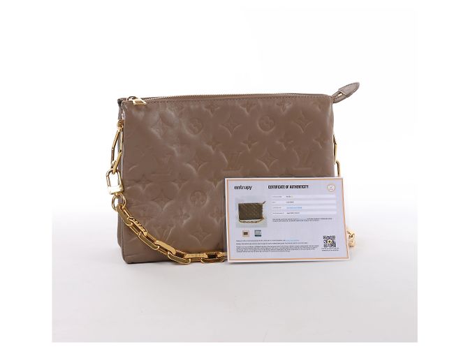 Louis Vuitton Coussin PM Monogram Embossed Schultertasche in Beige M21263 Marineblau - Ansicht 14