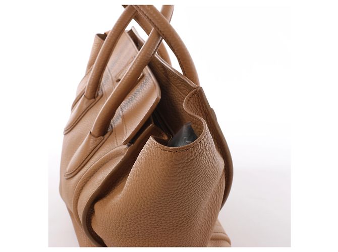 Céline Borsa a mano Celine Luggage Mini in pelle marrone - vista 4