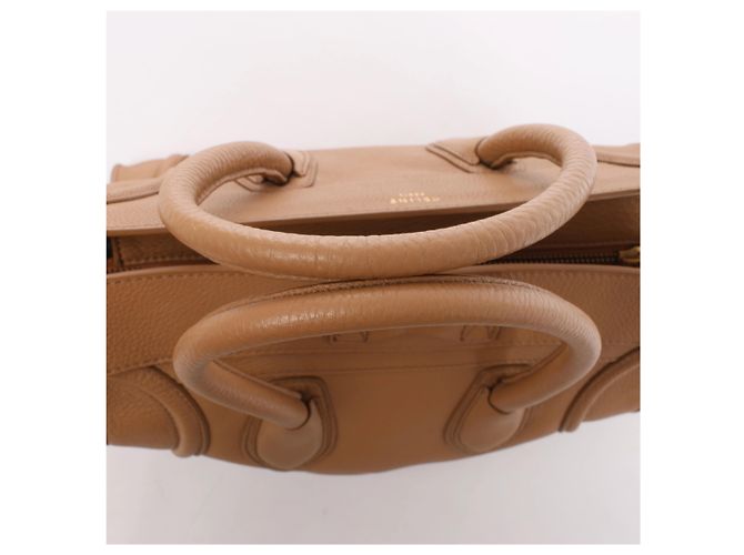 Céline Borsa a mano Celine Luggage Mini in pelle marrone - vista 6