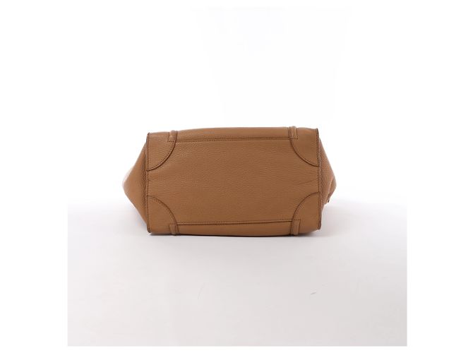 Céline Borsa a mano Celine Luggage Mini in pelle marrone - vista 7