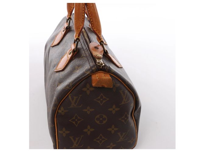 Borsa a mano Louis Vuitton Speedy 25 Monogram in marrone M41528 - vista 5
