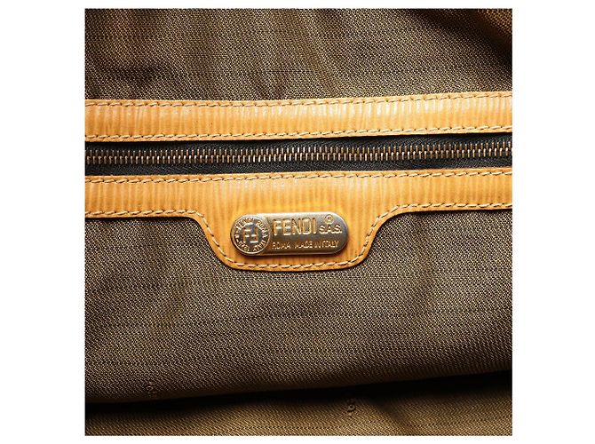Borsa FENDI in tela Zucca e pelle marrone - vista 15