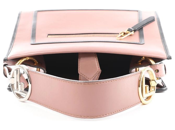 Borsa a mano 2Way Fendi Runaway in pelle Rosa 8BH344 Beige - vista 10