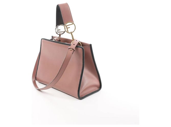 Borsa a mano 2Way Fendi Runaway in pelle Rosa 8BH344 Beige - vista 3