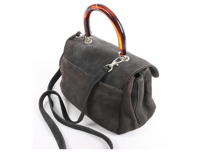 Borsa 2Way Bottega Veneta in camoscio Grigio - vista 5