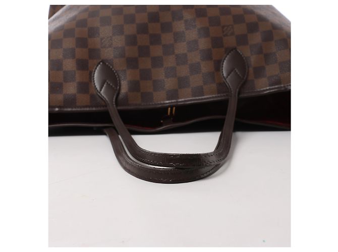 Borsa a tracolla Louis Vuitton Neverfull GM Damier Ebene in marrone N51106 Rosso - vista 6
