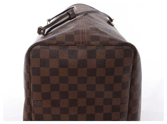 Borsa a tracolla Louis Vuitton Neverfull GM Damier Ebene in marrone N51106 Rosso - vista 9