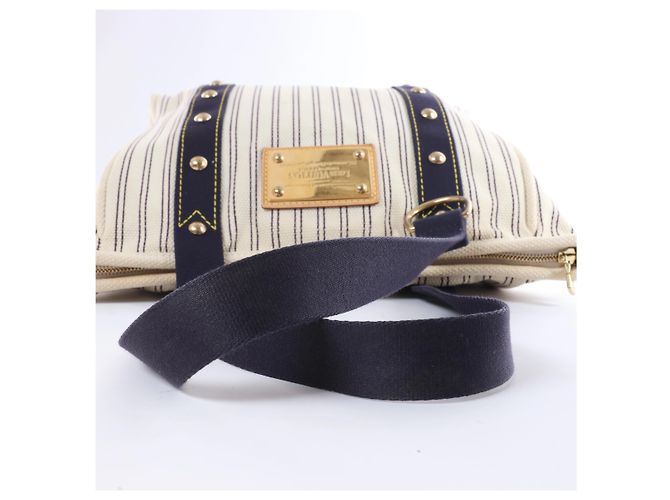 Louis Vuitton Antigua Cabas MM Blue Tote M40132 - vista 3