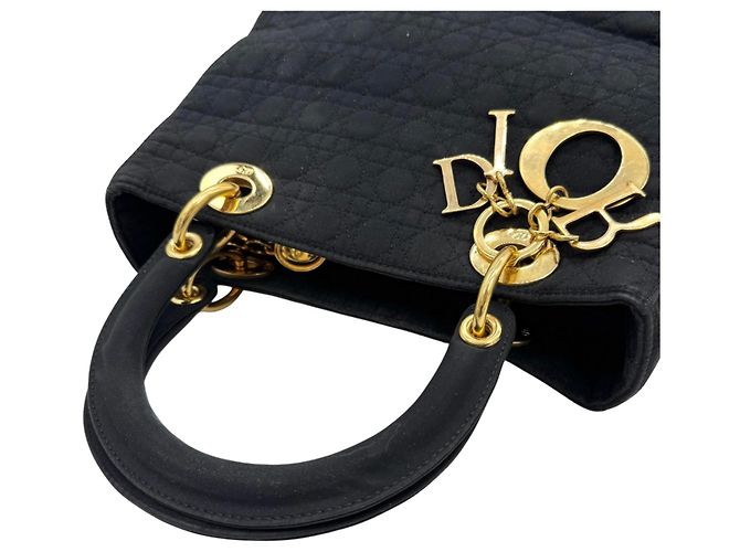 Borsa a mano Christian Dior Lady Dior nera Nero - vista 7