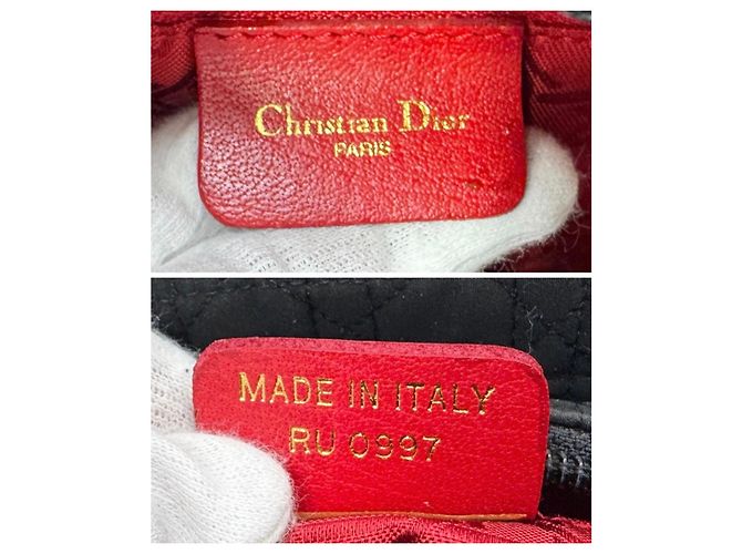 Borsa a mano Christian Dior Lady Dior nera Nero - vista 9