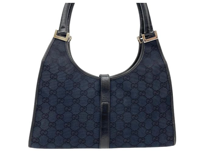 Borsa Gucci Jackie in tela GG blu navy Blu scuro - vista 2