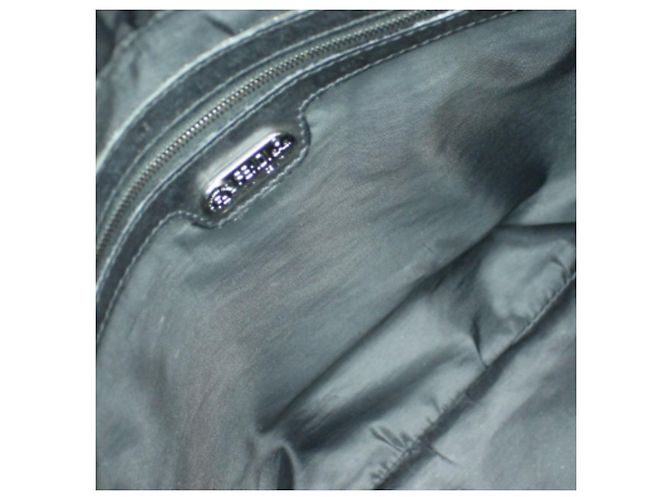 Fendi Borsa Tote in Nylon e Pelle Nera Nero - vista 10