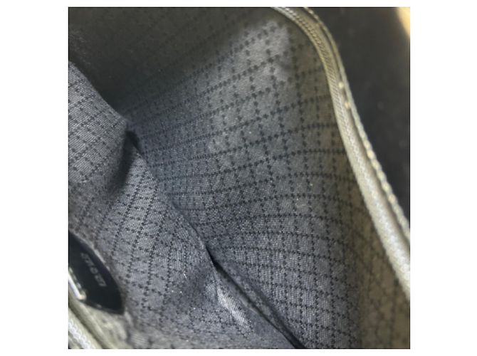 Borsa Gucci Bamboo in paglia Nero - vista 9