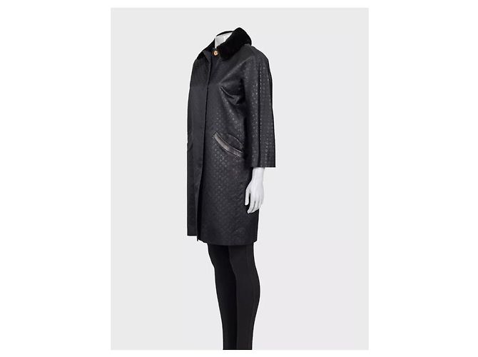 Cappotto in seta nero Louis Vuitton FR 36 / S usato - vista 2