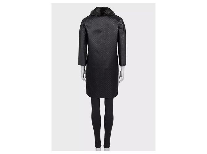 Cappotto in seta nero Louis Vuitton FR 36 / S usato - vista 3