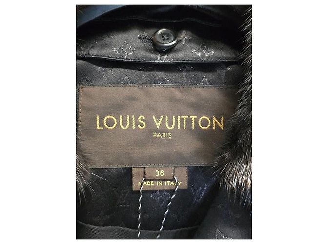 Cappotto in seta nero Louis Vuitton FR 36 / S usato - vista 6