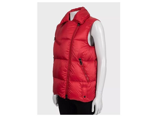 Moncler gesteppte Daunenweste rot - Größe M gebraucht - Ansicht 3