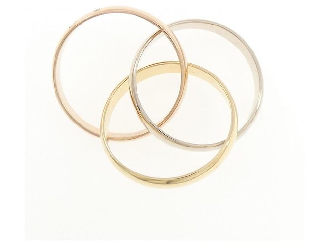 Anello Cartier Trinity in oro rosa bianco e giallo 18K - vista 3