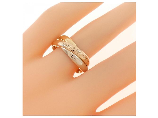 Anello Cartier Trinity in oro rosa bianco e giallo 18K - vista 4