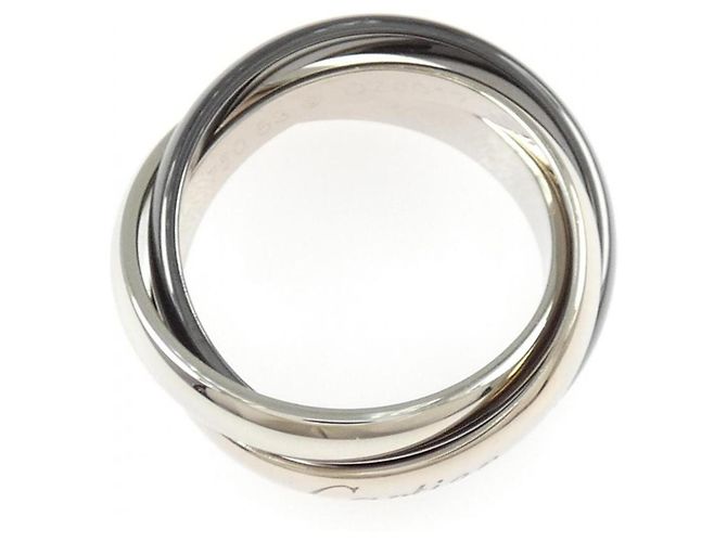 Anello Cartier Trinity in ceramica e oro bianco - vista 2