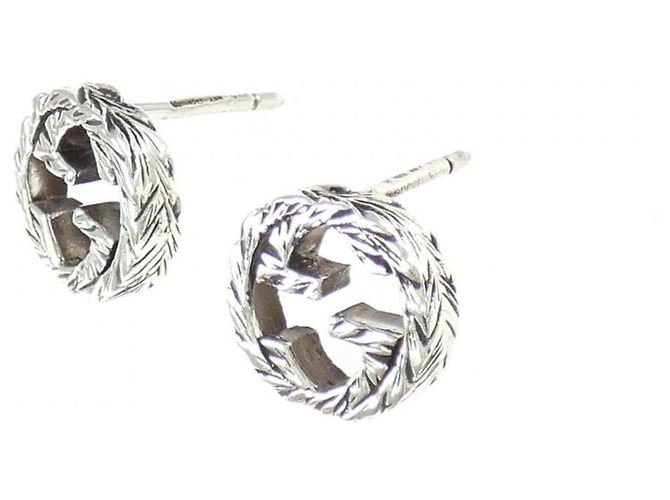 Pendientes de botón Gucci Interlocking G - vista 2