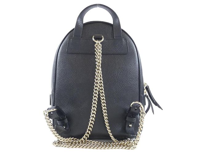 Gucci Rucksack aus schwarzem Leder - Ansicht 2