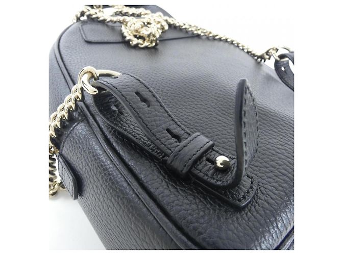 Gucci Rucksack aus schwarzem Leder - Ansicht 4