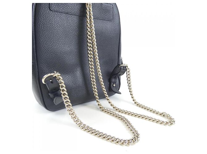 Gucci Rucksack aus schwarzem Leder - Ansicht 5