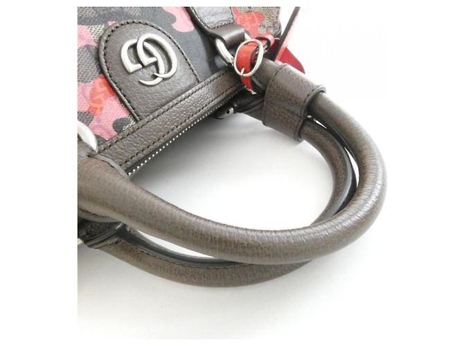 Bolsa Gucci Boston Bege e Rosa em Tela - vista 5