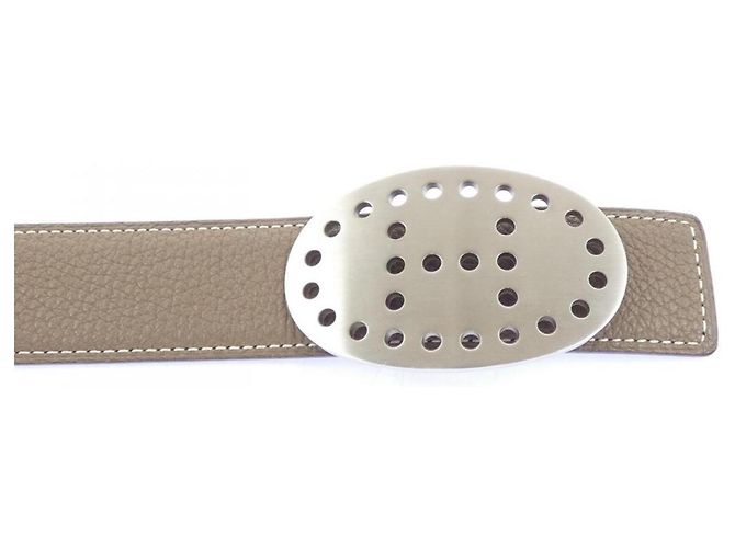 Hermès Cintura reversibile Hermes HERMES MIXTE MIRAGE 32mm Marrone Nero - vista 2