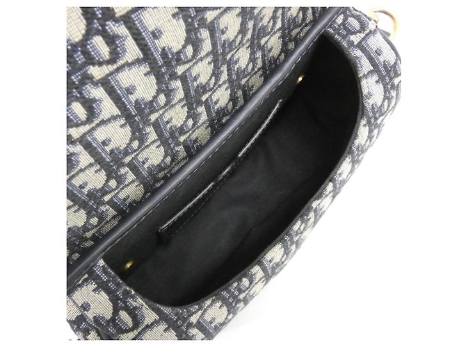 Borsa a tracolla Bobby Medium Christian Dior DIOR OBLIQUE Blu - vista 9