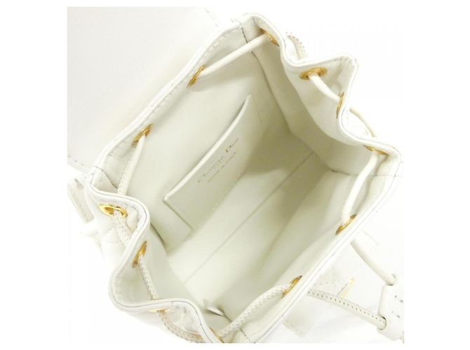 Mochila Christian Dior Caro Nano Branco - vista 10