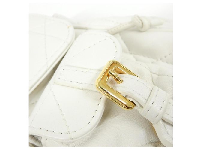 Mochila Christian Dior Caro Nano Branco - vista 8