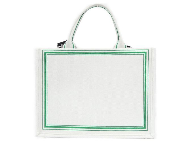 Christian Dior Book Tote Medium Handtasche Weiß Grün - Ansicht 2