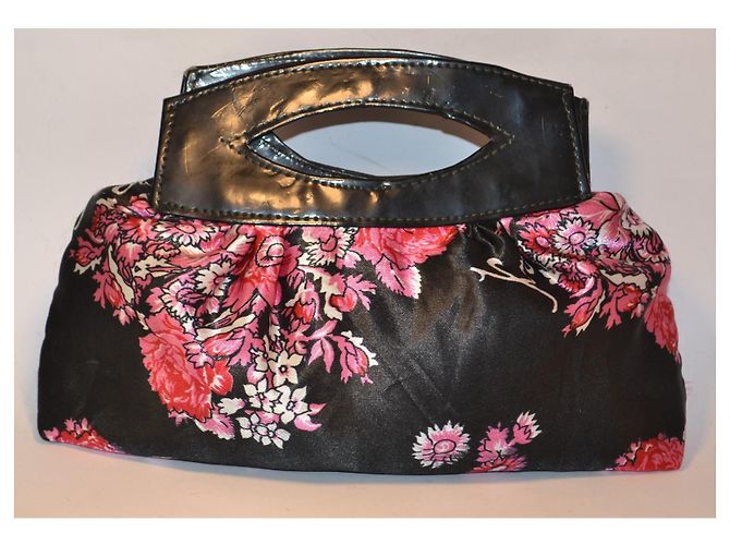Bolso de mano Kenzo floral Negro Rosa Blanco - vista 2