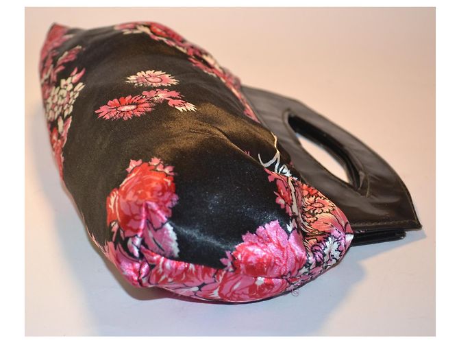 Bolso de mano Kenzo floral Negro Rosa Blanco - vista 3