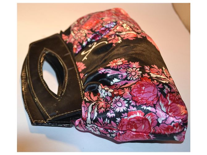 Bolso de mano Kenzo floral Negro Rosa Blanco - vista 4