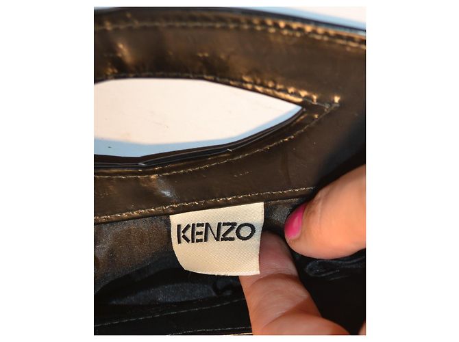 Bolso de mano Kenzo floral Negro Rosa Blanco - vista 6